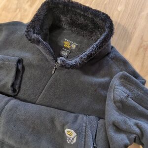 Mountain Hardwear‎ Womens Med Fuzzy Monkey Fleece Jacket Full Zip Zip Pockets